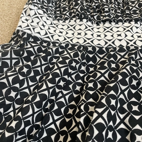 White House Black Market black and white patterned A-line dress - Picture 2 of 7